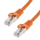 Akcesoria car audio - Kabel sieciowy S/FTP PIMF Cat. 7; 20 metrów; kabel krosowy do Gigabit Ethernet; Seki; pomarańczowy - miniaturka - grafika 1