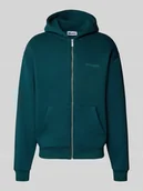 Bluzy męskie - Bluza rozpinana z kieszenią kangurką - miniaturka - grafika 1