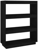 Półki do salonu - Czarny regał sosnowy z 3 półkami F5-A38 - miniaturka - grafika 1