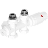 Zawory i kraniki - Mexen G00 zestaw termostatyczny kątowy/prosty, Duplex, DN50, biały - W908-900-20 - miniaturka - grafika 1