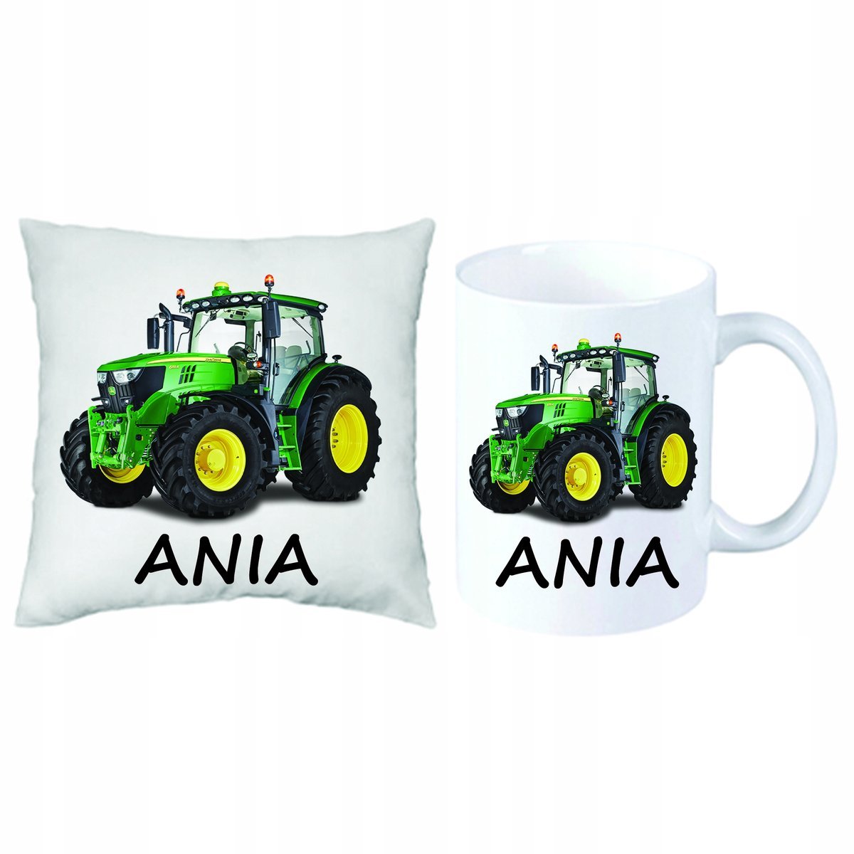 ZESTAW PREZENT PODUSZKA + KUBEK John Deere Traktor