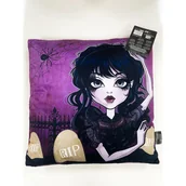 Kołdry i poduszki dla dzieci - Poduszka dziecięca 40x40 Wednesday fioletowa - miniaturka - grafika 1