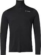 Koszulki męskie - VAUDE Męski t-shirt Me Monviso Wool Halfzip Ls T-Shirt Tshirt, czarny, XXL, czarny, XXL - miniaturka - grafika 1