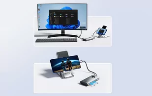 Stacja dokująca HUB 6w1 Orico USB-C, HDMI, 3xUSB (srebrna) - Stacje dokujące i replikatory portów Stacja dokująca HUB 6w1 Orico USB-C, HDMI, 3xUSB (srebrna) - Stacje dokujące i replikatory portów - miniaturka - grafika 3