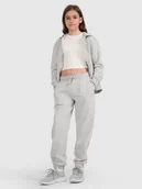 Spodnie i spodenki dla dziewczynek - 4F Spodnie dresowe joggery dziewczęce - szare 122 (6-7 lat) - miniaturka - grafika 1