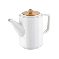 Dzbanki i imbryki - Dzbanek ceramiczny do herbaty Alisa 1 l biały - miniaturka - grafika 1