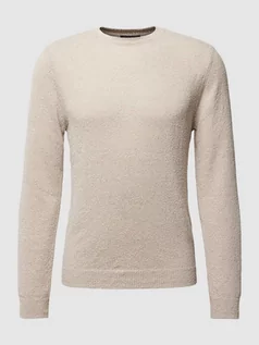 Swetry męskie - Sweter z dzianiny w jednolitym kolorze - grafika 1