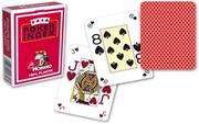 Zestawy do pokera - Modiano Modiano mini 4 rogi 100% karty plastikowe - czerwone - miniaturka - grafika 1