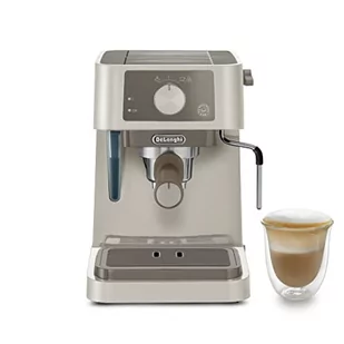 De'Longhi Stilosa EC235.CR, Ręczny ekspres do kawy, System Cappuccino, Kawa w proszku lub kapsułkach E.S.E, 1 litrowy zbiornik, 1100 W, Kocioł ze stali nierdzewnej, 1100W, Krem - Kawa w kapsułkach i saszetkach - miniaturka - grafika 1