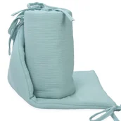 Ochraniacze do łóżeczka - OCHRANIACZ 180x30 DO ŁÓŻECZKA MUŚLINOWY PREMIUM Kerstin - miniaturka - grafika 1