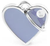 Odblaski i adresówki - Zawieszka Adresówka Identyfikator z grawerem dla psa i kota serce liliowe z obramówką S - miniaturka - grafika 1