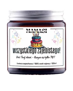 Świeczka Sojowa Na Urodziny, Prezent, Upominek, Zapachowa 120Ml - Świece - miniaturka - grafika 1