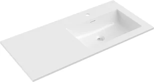 Mexen Otis umywalka wpuszczana w blat prawa 101 x 46,5 cm, biała połysk - 25181000P - Umywalki - miniaturka - grafika 1
