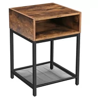 Szafki nocne - Songmics ENDTABLE/BROWN/BLACK/40X40X58CM ENDTABLE/BR+BL/58CM - miniaturka - grafika 1