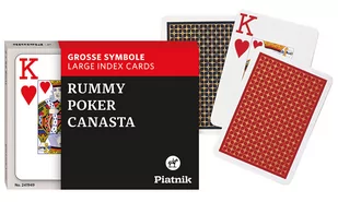 Karty Do Gry Piatnik Duże Indeksy 2 Talie Brydż - Zestawy do pokera - miniaturka - grafika 1
