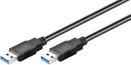 Kable USB - Kabel USB MicroConnect USB3.0 A-A 1m M-M Black USB3.0AA1B - miniaturka - grafika 1