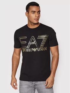Koszulki męskie - Emporio Armani EA7 T-Shirt 3LPT20 PJFFZ 0208 Czarny Regular Fit - grafika 1