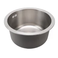 Zlewozmywaki - Zlewozmywak kuchenny, okrągły zlew kuchenny, okrągły zlew ze stali nierdzewnej, okrągły zlew jednokomorowy, okrągły zlew szczotkowany, okrągły zlew odporny na rdzę - miniaturka - grafika 1