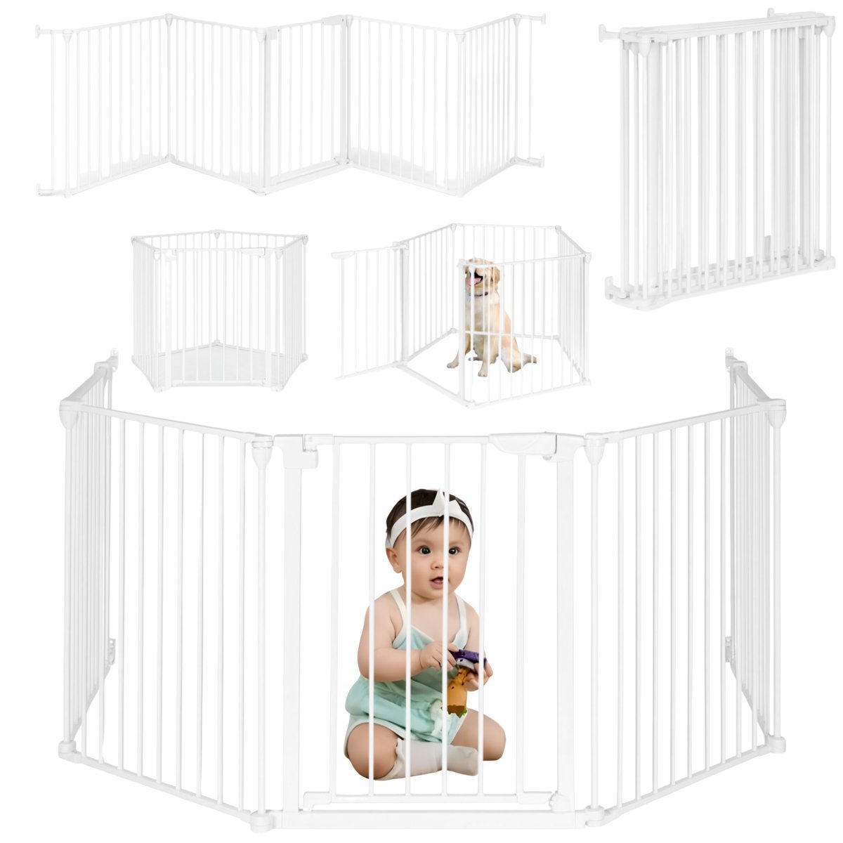 Bramka Zabezpieczająca Ochronna Barierka Na Drzwi Kominek Panelowa 300 Cm