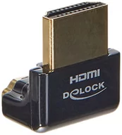 Adaptery i przejściówki - Delock Adapter AV HDMI M/F kątowy Czarny 65662 - miniaturka - grafika 1