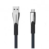 Kable USB - SENBONO SOMOSTEL KABEL USB TYP-C 2.4A NIEBIESKI 2400MAH QUICK CHARGER QC 3.0 1M POWERLINE METALOWE WTYKI BW02 BW02 TYP-C NIEBIESKI - miniaturka - grafika 1