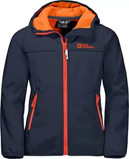 Jack Wolfskin Chłopięca kurtka Fourwinds, Night Blue/pomarańczowa, 104 - Kurtki i płaszcze dla chłopców - miniaturka - grafika 1