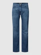 Spodnie męskie - Jeansy o kroju tapered fit z 5 kieszeniami model ‘Lyon’ - miniaturka - grafika 1