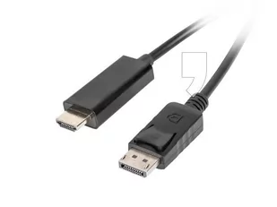 Lanberg KABEL DISPLAYPORT(M)->HDMI 3M CZARNY LANBERG CA-DPHD-10CC-0030-BK (AKLAGVDDPHD0002) - Kable komputerowe i do monitorów - miniaturka - grafika 4