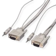 Kable - Roline Kabel VGA+Audiocable HD15+3 5mm m/m 300cm - 11.04.5153 - miniaturka - grafika 1