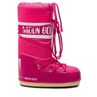 Śniegowce damskie - Śniegowce Moon Boot Nylon 14004400062 Różowy - miniaturka - grafika 1
