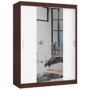 Akord Fabryka mebli SZAFA PRZESUWNA 150cm CLP Z LUSTREM WENGE / BIAŁA OP0LSZAWENBIA150CLP - Szafy - miniaturka - grafika 1