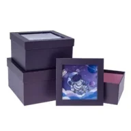 Opakowania i torebki na prezenty - Pudełko prezentowe 3szt kosmos ROZETTE - miniaturka - grafika 1