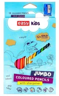 Przybory szkolne - Easy Stationery Kredki Jumbo trójkątne 13 kolorów EASY - miniaturka - grafika 1