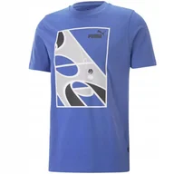 Koszulki męskie - Puma Koszulka Męska T-Shirt 674481 Niebieska M - miniaturka - grafika 1