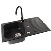 Zlewozmywaki z baterią - Alveus Zlewozmywak Record 30 kol 91 Czarny + bateria Betty - miniaturka - grafika 1