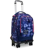 Plecaki - SEVEN Wózek Szkoła Jack 4 Koła, Fioletowy, Love Your Soul, 3 w 1, Potrójne Zastosowanie, Plecak Z Wózek Rozłączany i Crossover System, Plecaki i Wózek, Szkoła i Wypoczynek, Dziewczyna, Fioletowy, - miniaturka - grafika 1