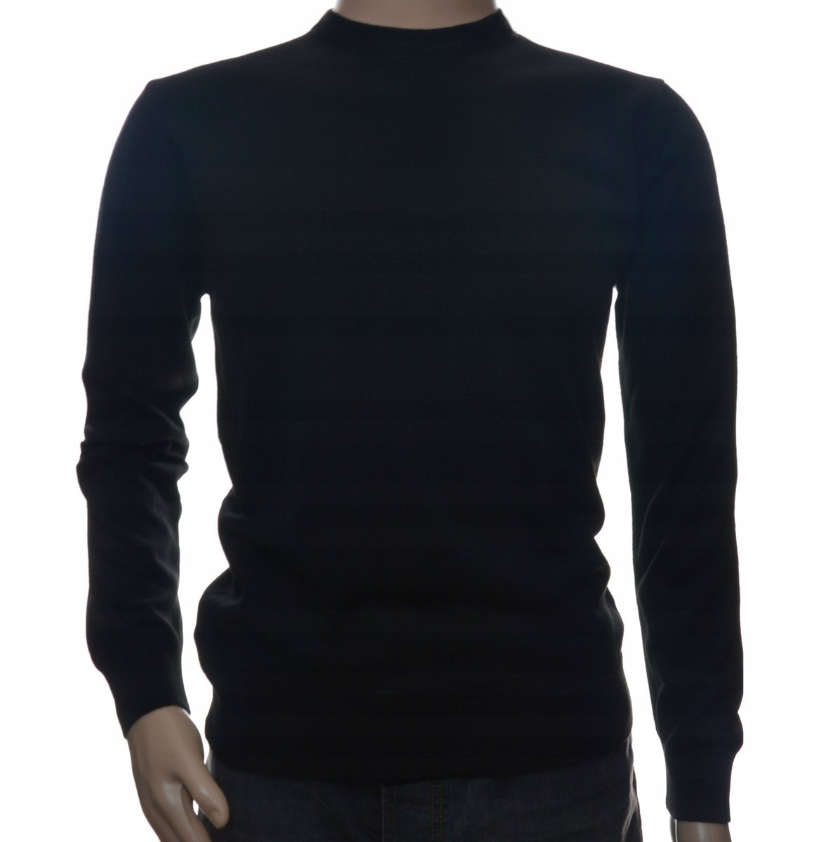 Sweter męski z kaszmiru i wełny merynosów merino kaszmirowy 4XL czarny 111