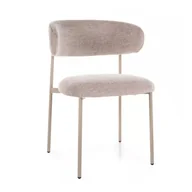 Krzesła - Krzesło tapicerowane ELTON BREGO beżowe - miniaturka - grafika 1