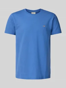 T-shirt o kroju slim fit z wyhaftowanym logo - Koszulki męskie - miniaturka - grafika 1