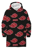 Bluzy męskie - Kocobluza Naruto Shippuden Halantex koc z rękawami ponczo blanked hoodie - miniaturka - grafika 1
