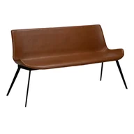 Ławki do przedpokoju - Karmelowobrązowa ławka z imitacji skóry DAN-FORM Denmark Hype - miniaturka - grafika 1