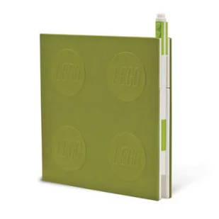 Lego 2.0 Locking Notebook with Gel Pen - Lime - Pozostałe książki - miniaturka - grafika 1