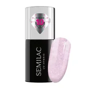 Lakiery hybrydowe - Semilac Extend Care 5in1 806 Glitter Delicate Pink 7.0 ml - miniaturka - grafika 1