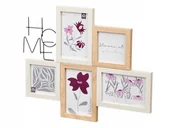 Ramki na zdjęcia - Ramka na 5 zdjęć z napisem metalowym HOME - miniaturka - grafika 1