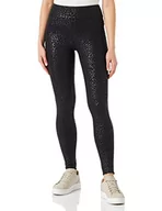 Legginsy - ONLY Onlshine Noos damskie legginsy, Czarny/Aop: lew., 3XL - miniaturka - grafika 1