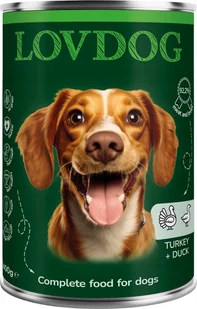 Lovdog Turkey & Duck puszka 400g - Mokra karma dla psów - miniaturka - grafika 1
