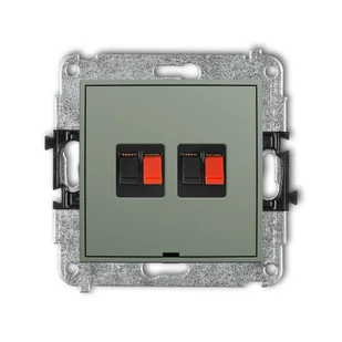 Karlik Gniazdo głośnikowe podwójne MINI - szałwiowy - Gniazdka elektryczne - miniaturka - grafika 1