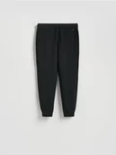 Spodnie sportowe męskie - Reserved - Spodnie dresowe slim fit - czarny - miniaturka - grafika 1