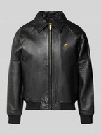 Kurtki męskie - Kurtka skórzana z zamkiem błyskawicznym - miniaturka - grafika 1