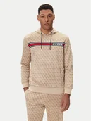 Bluzy męskie - Guess Bluza Z4BQ30 K7122 Beżowy Regular Fit - miniaturka - grafika 1